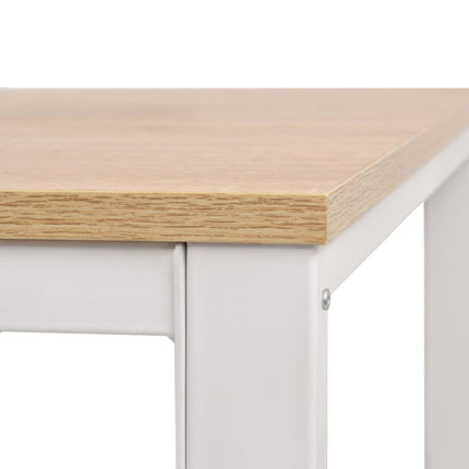 Table D'écriture 120X60X75 Cm Chêne Et Blanc