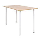Table À Manger 120X60X73 Cm Chêne Et Blanc