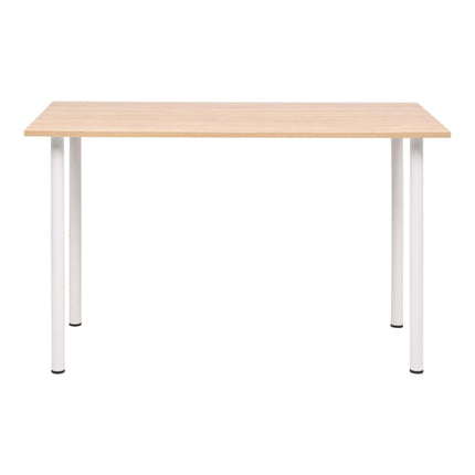 Table À Manger 120X60X73 Cm Chêne Et Blanc