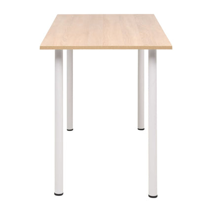 Table À Manger 120X60X73 Cm Chêne Et Blanc