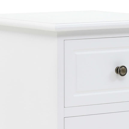 Table De Chevet Mdf Et Bois De Pin 35X32X59 Cm