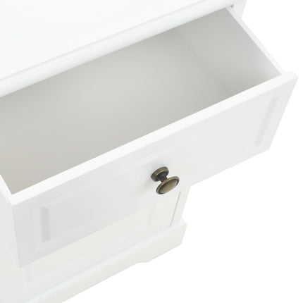 Table De Chevet Mdf Et Bois De Pin 35X32X59 Cm