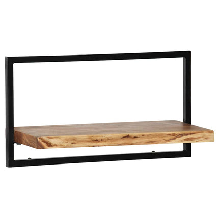Set D'étagères Murales 5 Pcs Bois D'acacia Massif Et Acier