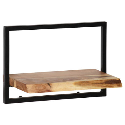 Set D'étagères Murales 5 Pcs Bois D'acacia Massif Et Acier