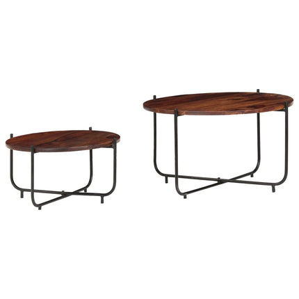 Ensemble De Table Basse 2 Pcs Bois Massif 60X35 Cm