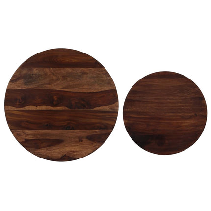 Ensemble De Table Basse 2 Pcs Bois Massif 60X35 Cm