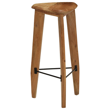 Tabourets De Bar Lot De 2 Bois D'acacia Massif