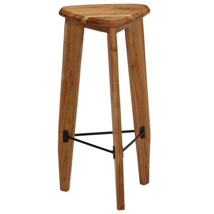 Tabourets De Bar Lot De 2 Bois D'acacia Massif