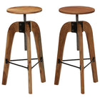Chaises De Bar Lot De 2 Bois D'acacia Solide