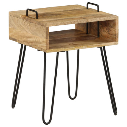 Table De Chevet Bois De Manguier Massif 40X34X47 Cm