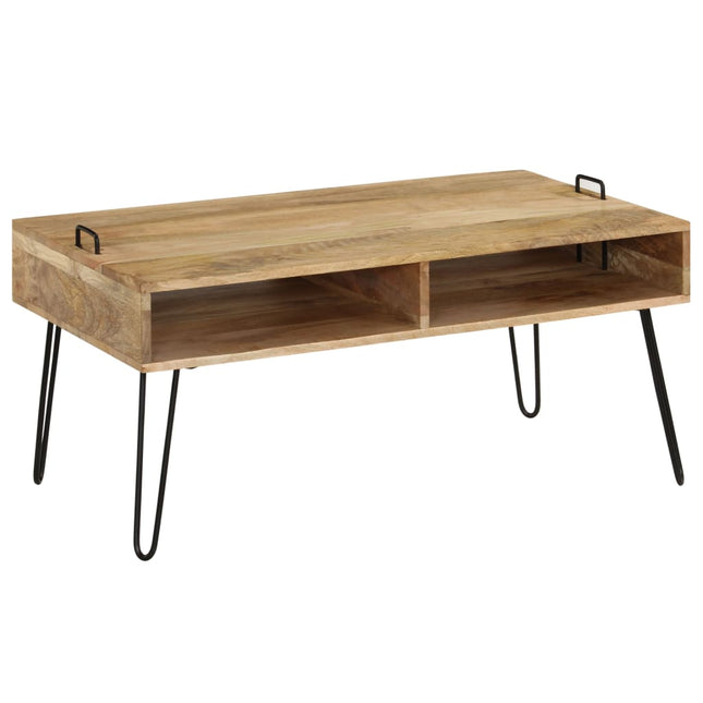 Table Basse Bois De Manguier Massif 100X60X45 Cm