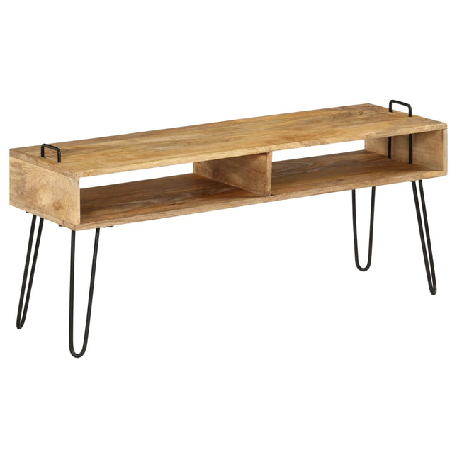 Meuble Tv Bois De Manguier Massif 110 X 35 X 45 Cm