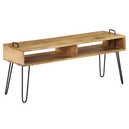 Meuble Tv Bois De Manguier Massif 110 X 35 X 45 Cm