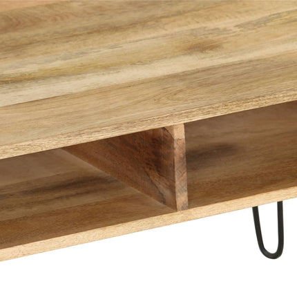 Meuble Tv Bois De Manguier Massif 110 X 35 X 45 Cm