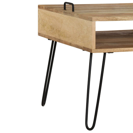 Meuble Tv Bois De Manguier Massif 110 X 35 X 45 Cm