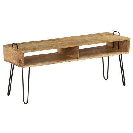Meuble Tv Bois De Manguier Massif 110 X 35 X 45 Cm