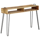 Table Console Bois De Manguier Massif 115 X 35 X 76 Cm