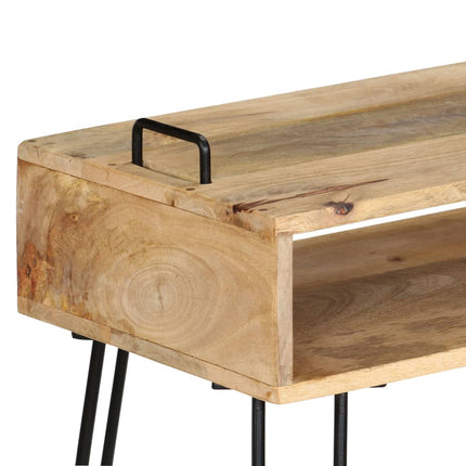 Table Console Bois De Manguier Massif 115 X 35 X 76 Cm