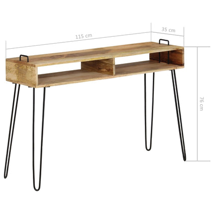 Table Console Bois De Manguier Massif 115 X 35 X 76 Cm