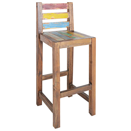Tabourets De Bar Lot De 2 Bois Massif De Récupération