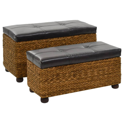 Ensemble De Banc Lot De 2 Jacinthe D'eau Gris