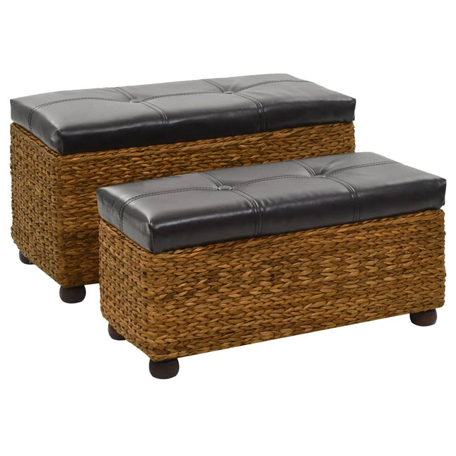 Ensemble De Banc Lot De 2 Jacinthe D'eau Gris