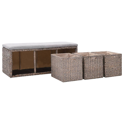 Banc Avec 3 Paniers Jacinthe D'eau