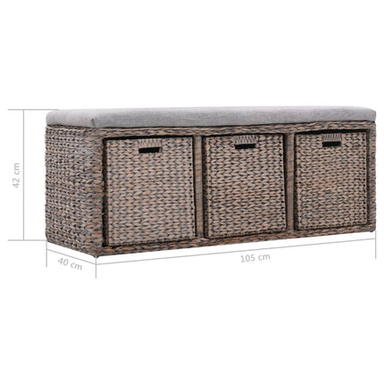Banc Avec 3 Paniers Jacinthe D'eau