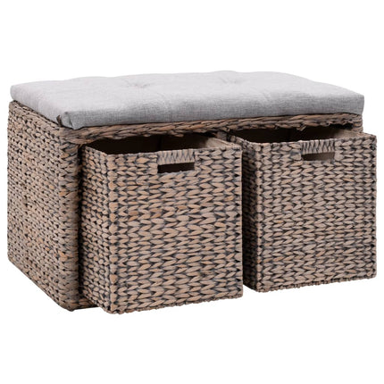 Banc Avec 3 Paniers Jacinthe D'eau