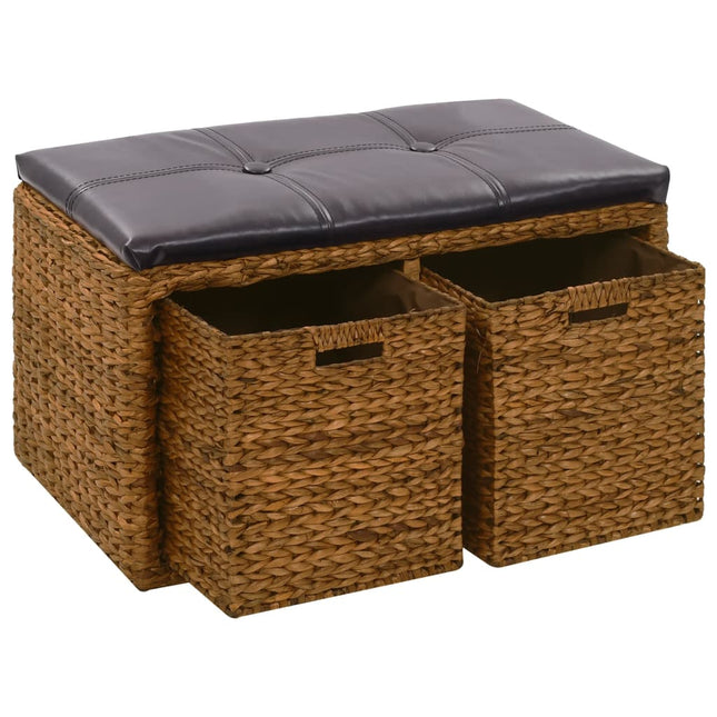 Banc Avec 3 Paniers Jacinthe D'eau