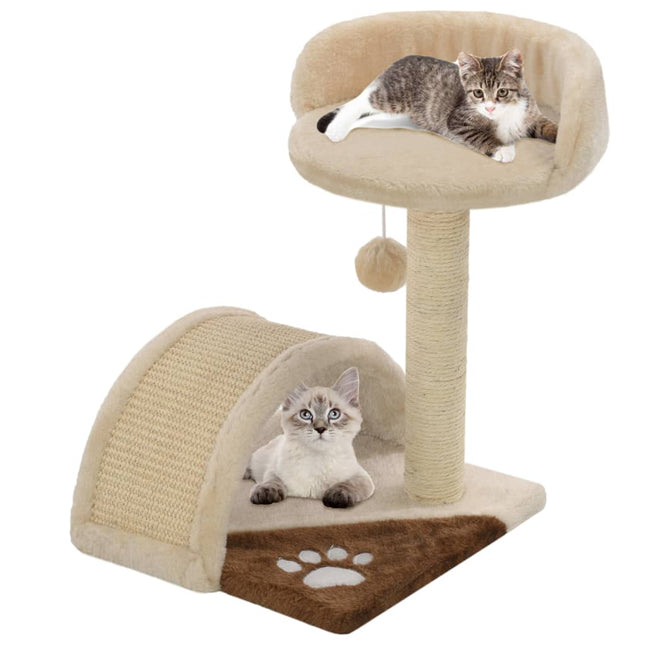 Arbre À Chat Avec Griffoir En Sisal Et Marron