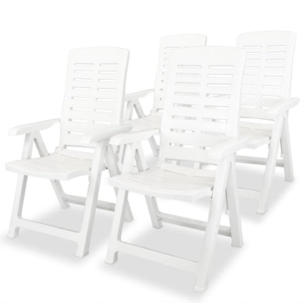 Chaises Inclinables De Jardin Lot De 4 Plastique