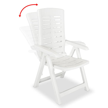 Chaises Inclinables De Jardin Lot De 4 Plastique