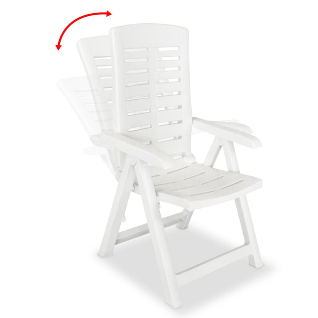 Chaises Inclinables De Jardin Lot De 4 Plastique