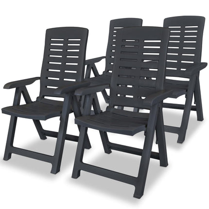 Chaises Inclinables De Jardin Lot De 4 Plastique