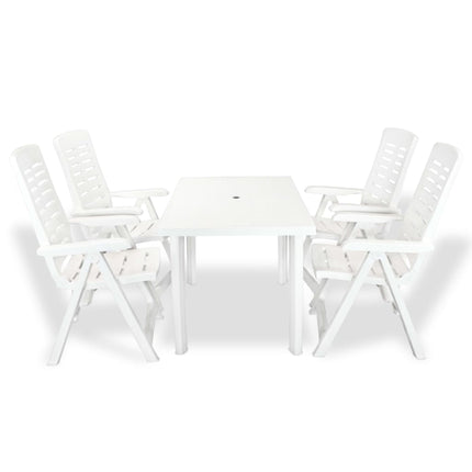 Mobilier À Manger D'extérieur 5 Pcs Plastique