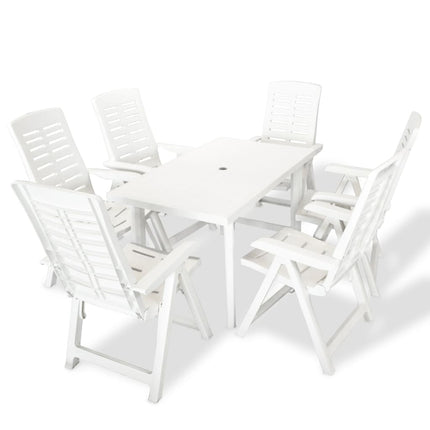 Ensemble À Manger D'extérieur 7 Pcs Plastique