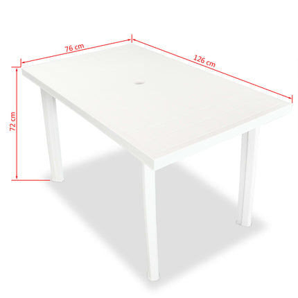 Ensemble À Manger D'extérieur 7 Pcs Plastique