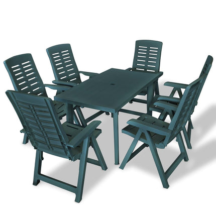 Ensemble À Manger D'extérieur 7 Pcs Plastique