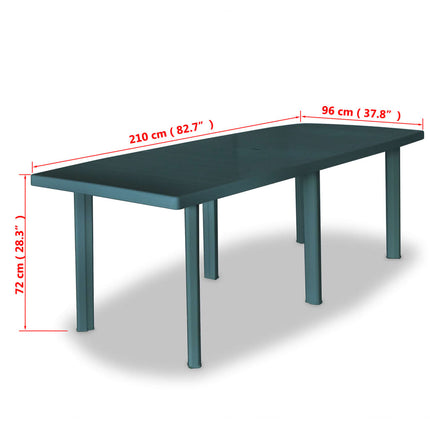Ensemble À Manger D'extérieur 9 Pcs Plastique