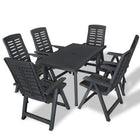 Ensemble À Manger D'extérieur 7 Pcs Plastique