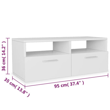Meubles Tv 2 Pcs Bois D’ingénierie 95X35X36 Cm