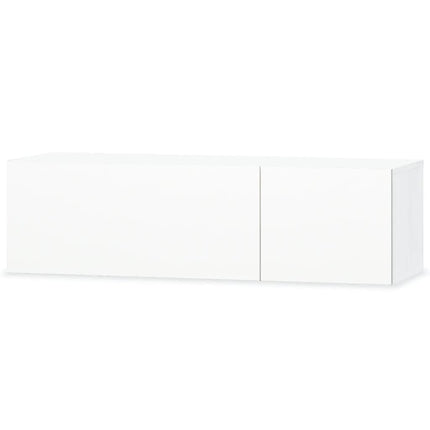 Meubles Tv 2 Pcs Bois D’ingénierie 120X40X34 Cm Brillant