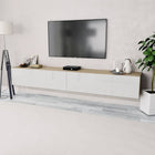 Meubles Tv 2 Pcs Bois D’ingénierie 120X40X34 Cm Brillant