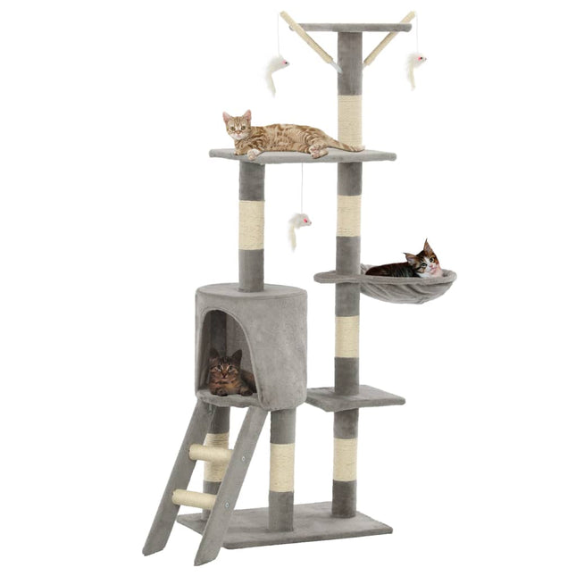 Arbre À Chat Avec Griffoirs En Sisal 138 Cm