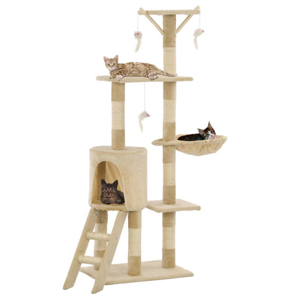 Arbre À Chat Avec Griffoirs En Sisal 138 Cm