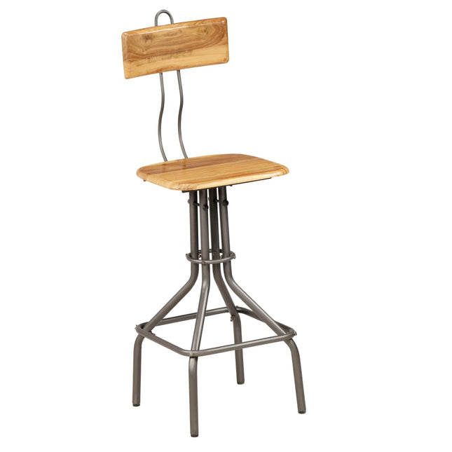 Chaises De Bar Lot De 2 Teck Massif De Récupération