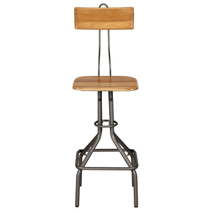 Chaises De Bar Lot De 2 Teck Massif De Récupération