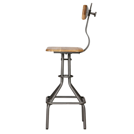 Chaises De Bar Lot De 2 Teck Massif De Récupération