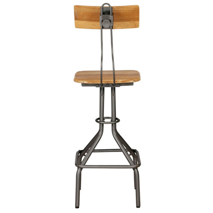 Chaises De Bar Lot De 2 Teck Massif De Récupération